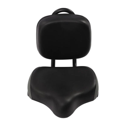 Electric Bicycle Tricycle Seat With Backrest Adjustable Comfortable Bike Seat - Black.
