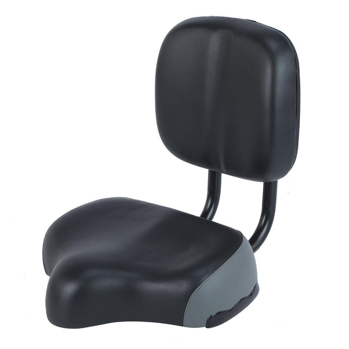 Electric Bicycle Tricycle Seat With Backrest Adjustable Comfortable Bike Seat - Black.