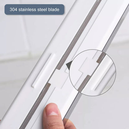 Plastic Food Wrap Dispenser Cutter Foil Cling Film Storage Holder Box Kitchen - White