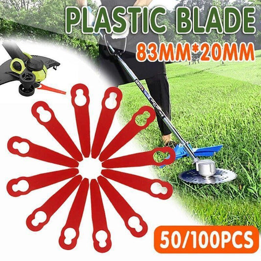 Grass Trimmer Plastic Blades Part Cutter Replace Acc Crop For Ozito Bosh Kuller - 50PCS.