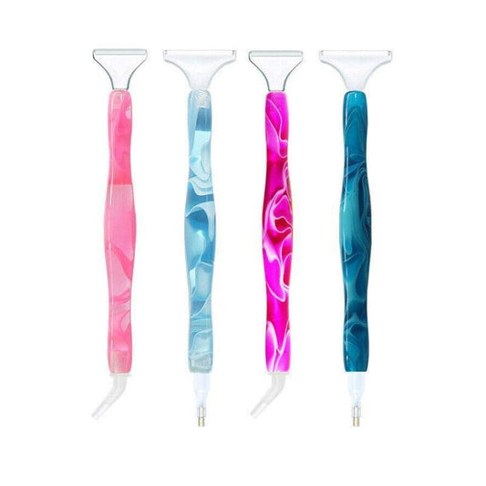 5D Resin Diamond Painting Pen Resin Point Drill Pens Cross Stitch Diy Craft Art - Purple.