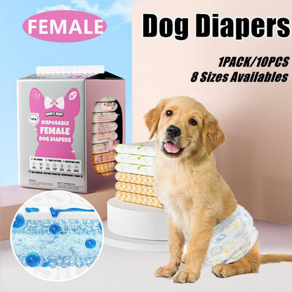 Disposable Female Dog Diapers Leakproof Breathable with Colour Indicator - S 26-46cm