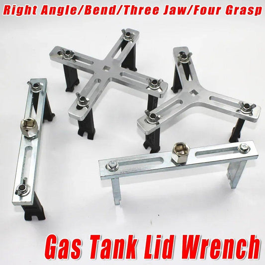 Adjustable Universal Fuel Tank Cover Removal Tool 3 Claws Gasoline Pump Wrench - Four-Grasp.