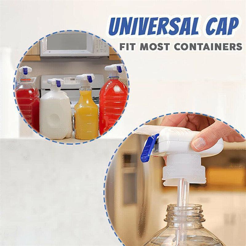 Magic Tap Automatic Electric Water Drink Milk Dispenser Beverage Spill Proof White - 1PC.