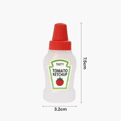 4pcs Mini Portable Sauce Box Condiment Dispensers for Picnic and Outdoor Use - Honey Mustard