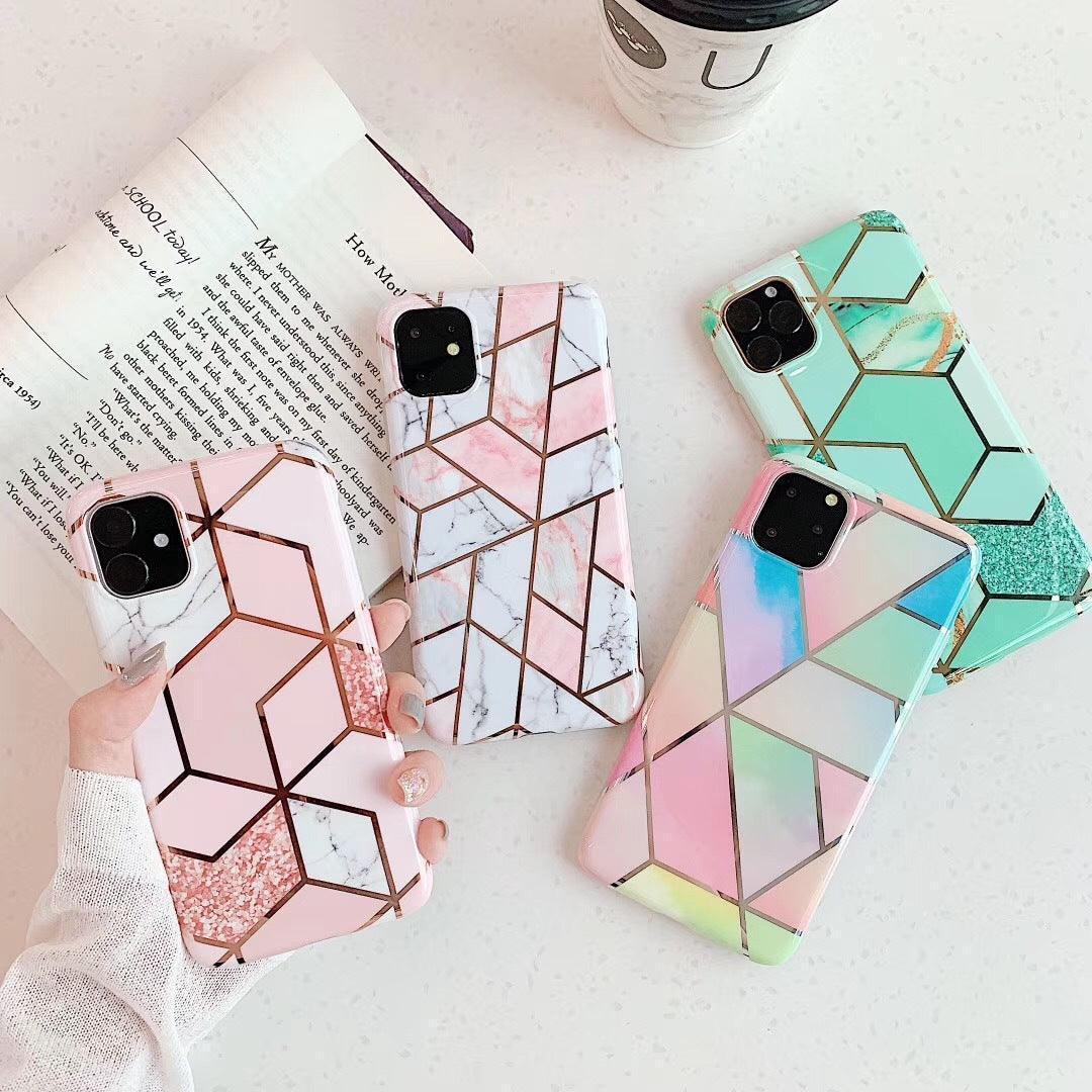 Rainbow Case for iPhone 14 13 12 11 Pro Max XR XS Marble Phone Shockproof Cover Silicone - For iphone 13 Pro.