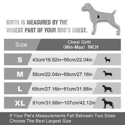 Adjustable No-Pull Dog Harness Vest S-XL Reflective Pet Training Outdoor Handle - Black-XL