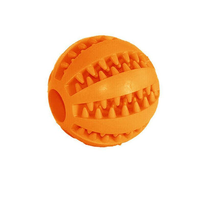 Dog Chew Toy Rubber Ball Treat Dispenser Dental Cleaning Training Play Ball - Light Blue Rugby (11.5CM)