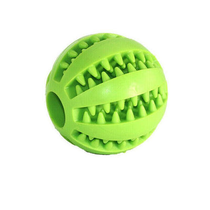 Dog Chew Toy Rubber Ball Treat Dispenser Dental Cleaning Training Play Ball - Light Blue Rugby (11.5CM)
