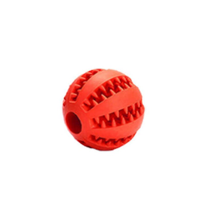 Dog Chew Toy Rubber Ball Treat Dispenser Dental Cleaning Training Play Ball - Light Blue Spherical (Large)