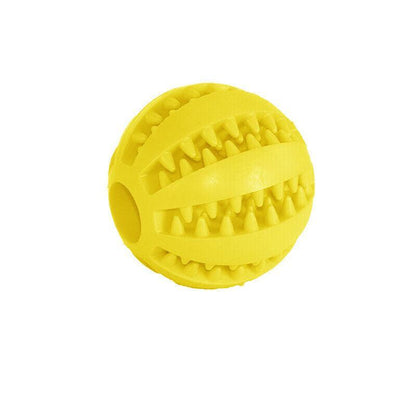 Dog Chew Toy Rubber Ball Treat Dispenser Dental Cleaning Training Play Ball - Light Blue Spherical (Large)