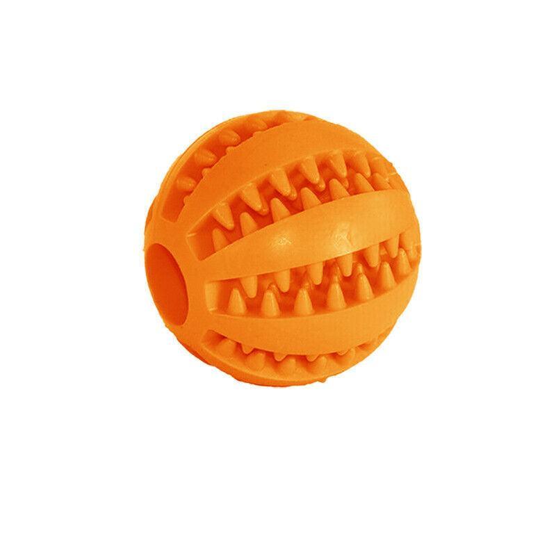 Dog Chew Toy Rubber Ball Treat Dispenser Dental Cleaning Training Play Ball - Light Blue Spherical (Large)
