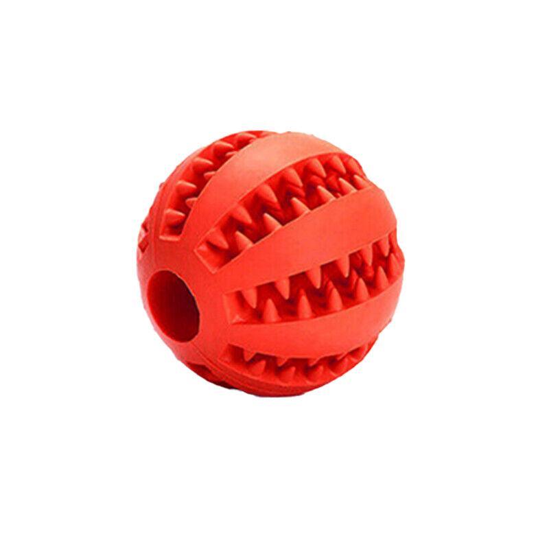 Dog Chew Toy Rubber Ball Treat Dispenser Dental Cleaning Training Play Ball - Light Blue Spherical (Large)