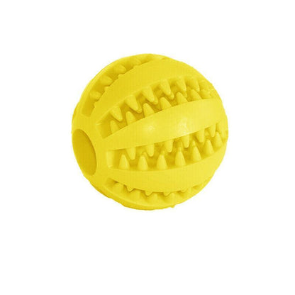 Dog Chew Toy Rubber Ball Treat Dispenser Dental Cleaning Training Play Ball - Light Blue Spherical (Large)