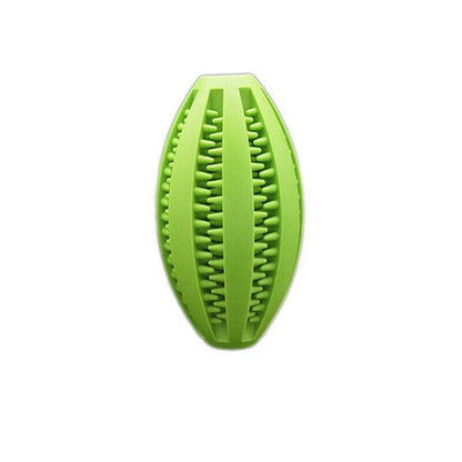 Dog Chew Toy Rubber Ball Treat Dispenser Dental Cleaning Training Play Ball - Light Blue Spherical (Large)