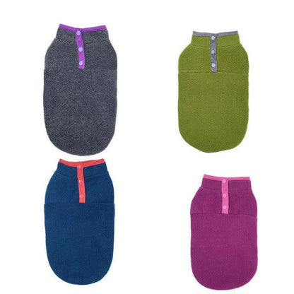 XS Pet Dog Puppy Winter Warm Fleece Jumper Vest Coat Jacket Apparel Clothes - Blue
