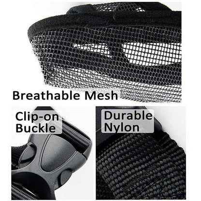 Adjustable XXS Size Pet Dog Mask Mouth Muzzle Anti Barking Bite Stop Chewing Mask - Black