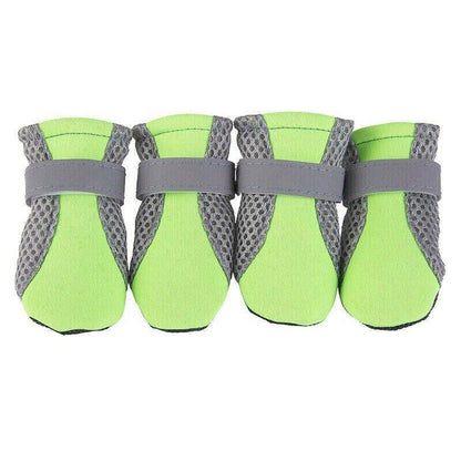 4PCS M Size Anti Slip Waterproof Protective Dog Shoes Rain Boots Pet Socks Booties - Blue