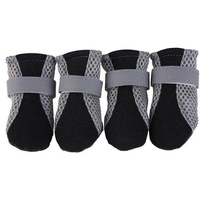 4Pcs XL Size Anti Slip Waterproof Protective Dog Shoes Rain Boots Pet Socks Booties - Red