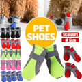 4PCS M Size Anti Slip Waterproof Protective Dog Shoes Rain Boots Pet Socks Booties - Red