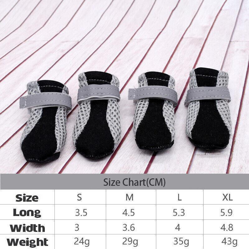 4PCS M Size Anti Slip Waterproof Protective Dog Shoes Rain Boots Pet Socks Booties - Red