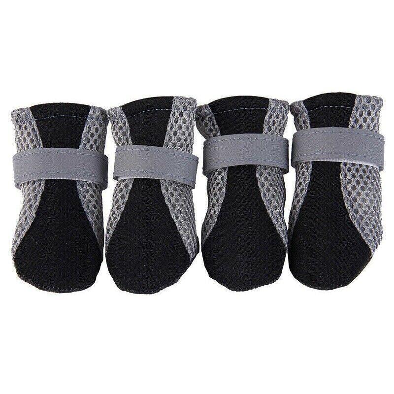 4PCS M Size Anti Slip Waterproof Protective Dog Shoes Rain Boots Pet Socks Booties - Red