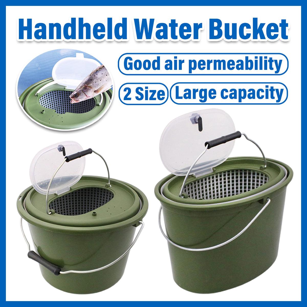 Portable Double Live Fish Bucket Breathable Fish Storage Container for Fishing - M.