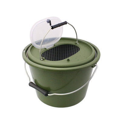 Portable Double Live Fish Bucket Breathable Fish Storage Container for Fishing - M.