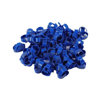 100X 001-100 Digital Numbered Bird Leg Band Rings Clip For Pigeon Parrot Poultry - Black