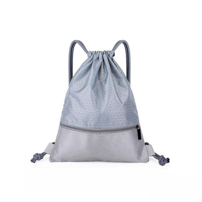 Backpack Sport Pack String Tote Gym Bag Cinch Sack School Drawstring Capacity - Dark Blue