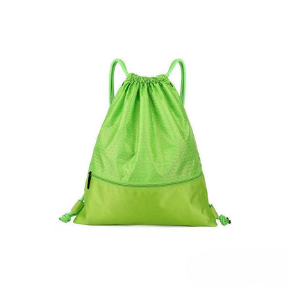 Backpack Sport Pack String Tote Gym Bag Cinch Sack School Drawstring Capacity - Orange