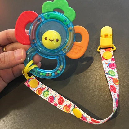 60 Random Colored Plastic Pacifier Dummy Clip Suspender Badge Holder for Crafts.