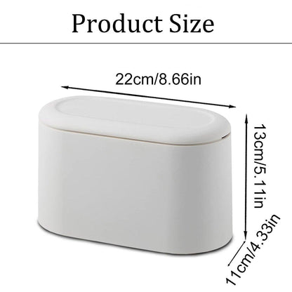 Desktop Wastebasket Organizer Small Trash Bin Compact Wastebasket for Office Use