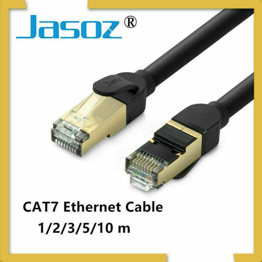 Jasoz Network Lan Cat7 Rj45 Cord Ethernet Shielded Cable Patch Lead 1-10M - 3 m.