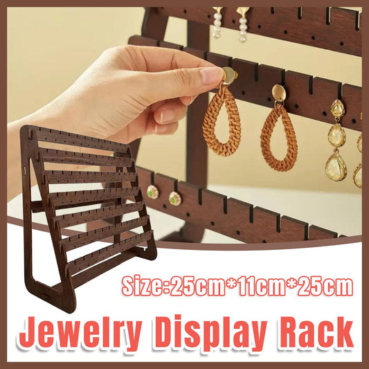 Vintage Wooden Earring Holder Jewelry Display Stand Organizer for Earrings.