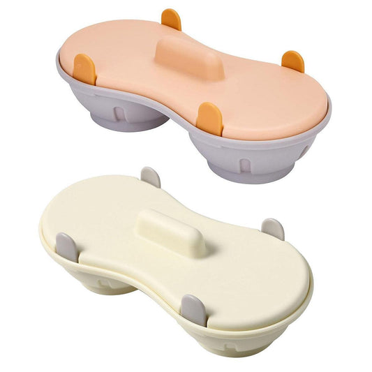 Microwave Egg Steamer With Lid Kitchen Egg Cooker Poacher Steam Box Container - White.