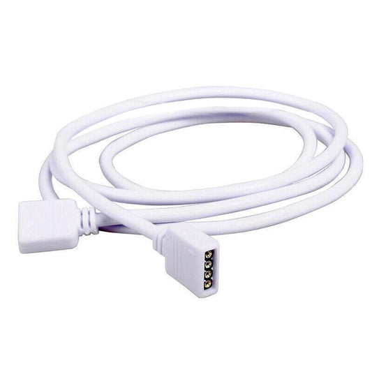 1-10M White LED RGB Light Strip Extension Cord Cable Lead Connector 4 Pin - 2M.