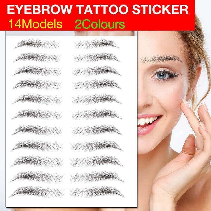 3D Waterproof Eyebrow Tattoo Sticker Hair-Like Natural Brows for Sparse Eyebrows - E17.
