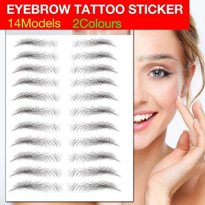3D Waterproof Eyebrow Tattoo Sticker Hair-Like Natural Brows for Sparse Eyebrows - E17.