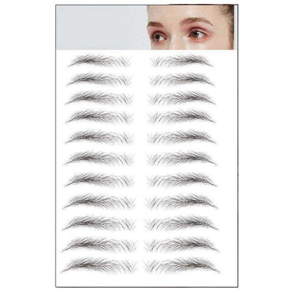 3D Waterproof Eyebrow Tattoo Sticker Hair-Like Natural Brows for Sparse Eyebrows - E17.