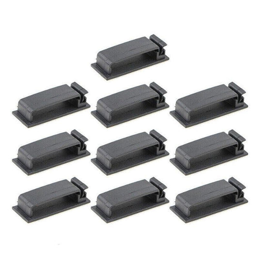 Adhesive Cable Clips Management Clamp Wire Organiser Rectangle Tidy Desk Holder.