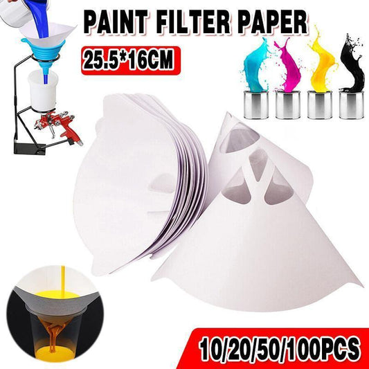 Up to 100PCS Micron Paint Paper Strainers Sieve Filter Nylon Mesh Net Funnel - 10PCS.