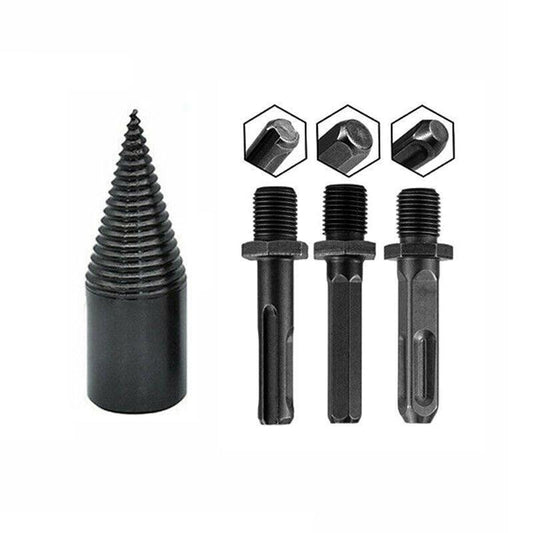 32-42mm High Speed Twist Firewood Drill Bit Wood Splitting Splitter Cone Driver - 32MM.