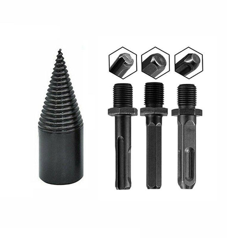 32-42mm High Speed Twist Firewood Drill Bit Wood Splitting Splitter Cone Driver - 38MM.