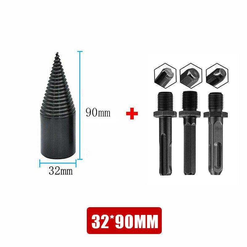 32-42mm High Speed Twist Firewood Drill Bit Wood Splitting Splitter Cone Driver - 38MM.