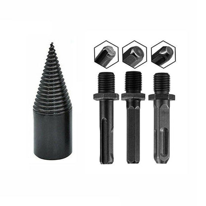 32-42mm High Speed Twist Firewood Drill Bit Wood Splitting Splitter Cone Driver - 38MM.