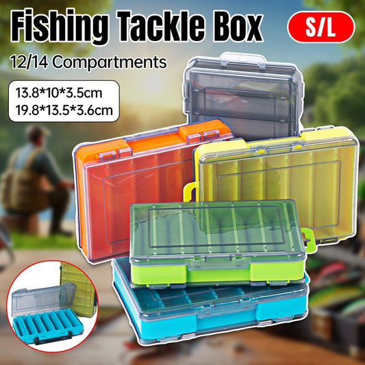 Multifunctional Fishing Bait Storage Box Accessories Gear Organizer Tool Box - Orange-L.