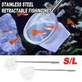 Retractable Fish Net for Fish Tank Pocket Fishing Net with Handle Aquarium Tools - Square-S.