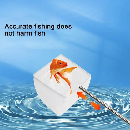 Retractable Fish Net for Fish Tank Pocket Fishing Net with Handle Aquarium Tools - Square-S.