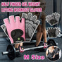 M Size Women Fitness Gym Training Gloves Half Finger Gel Weight Lifting Workout Gloves - Grey.